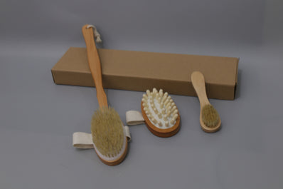 Full Bath & Body Brush - With Wooden Handle, Assorted Colour