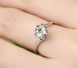Silver ring high-grade platinum