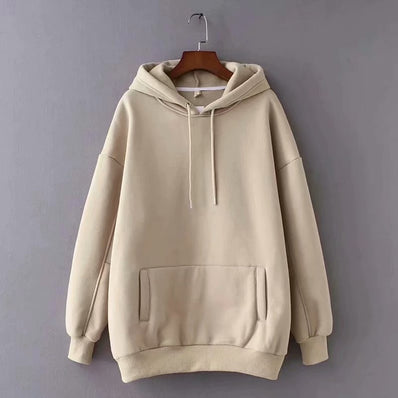 Hooded loose sweatshirt
