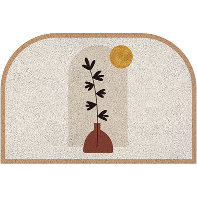 Home Entrance Doorway Silk Circle Foot Mats