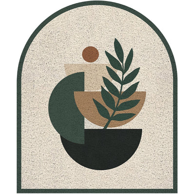 Home Entrance Doorway Silk Circle Foot Mats