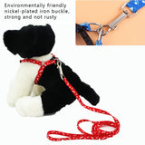 Pets Adjustable Collar Printed Harness & Leash