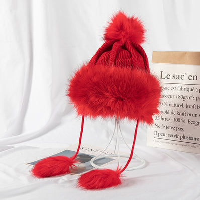 Woolen Knitted Ear Caps