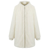 White Winter Floral Jacket Women