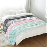 Autumn / Winter Cashmere Blanket Solid Color Fake Fur Single Sofa Blankets